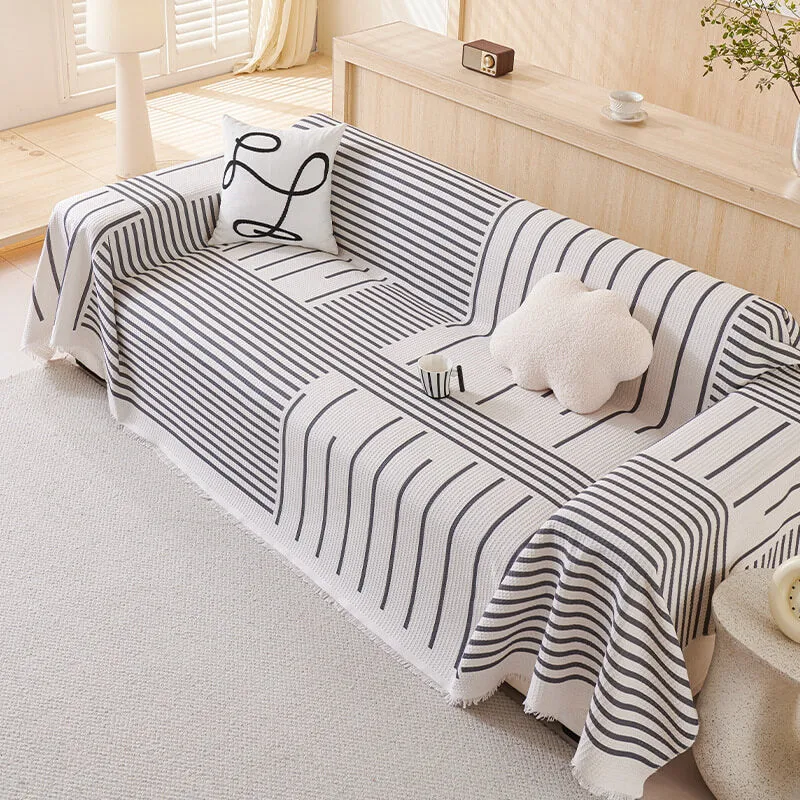 Geometric Pattern Multi-Color Sofa Cover - Modern Design for a Stylish Home