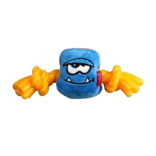 GiGwi Blue Monster Rope with Squeaker inside  Plush/TPR (Medium)