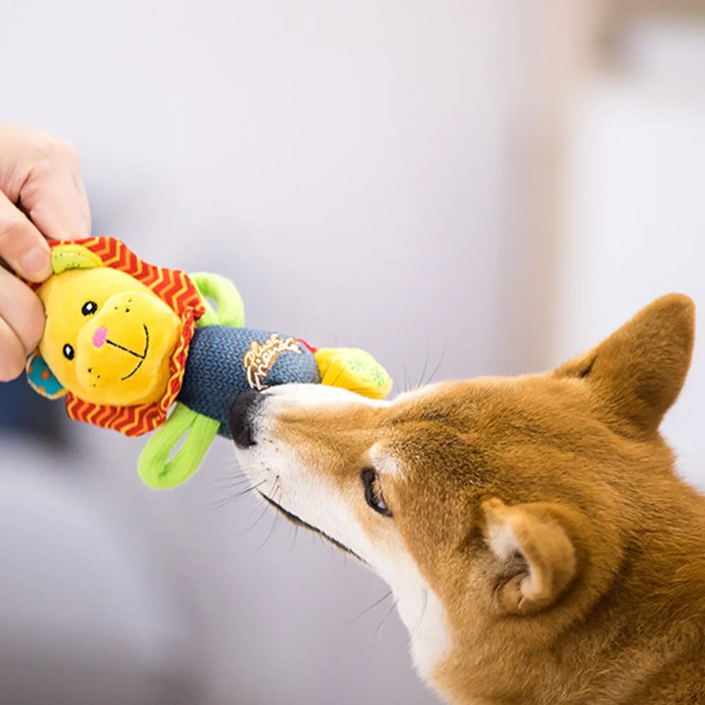 GiGwi Plush Friendz Tug Dog Toy (Lion)