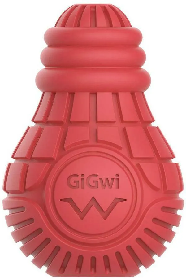 GiGwi Red Bulb Dispensing Treat Dog Toy  Medium