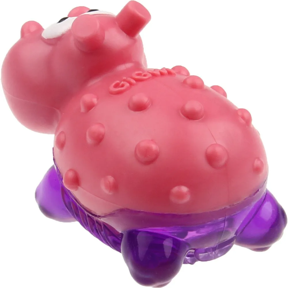 GiGwi Suppa Puppa Hippo TPR Dog Toy (Pink/Clear Purple)