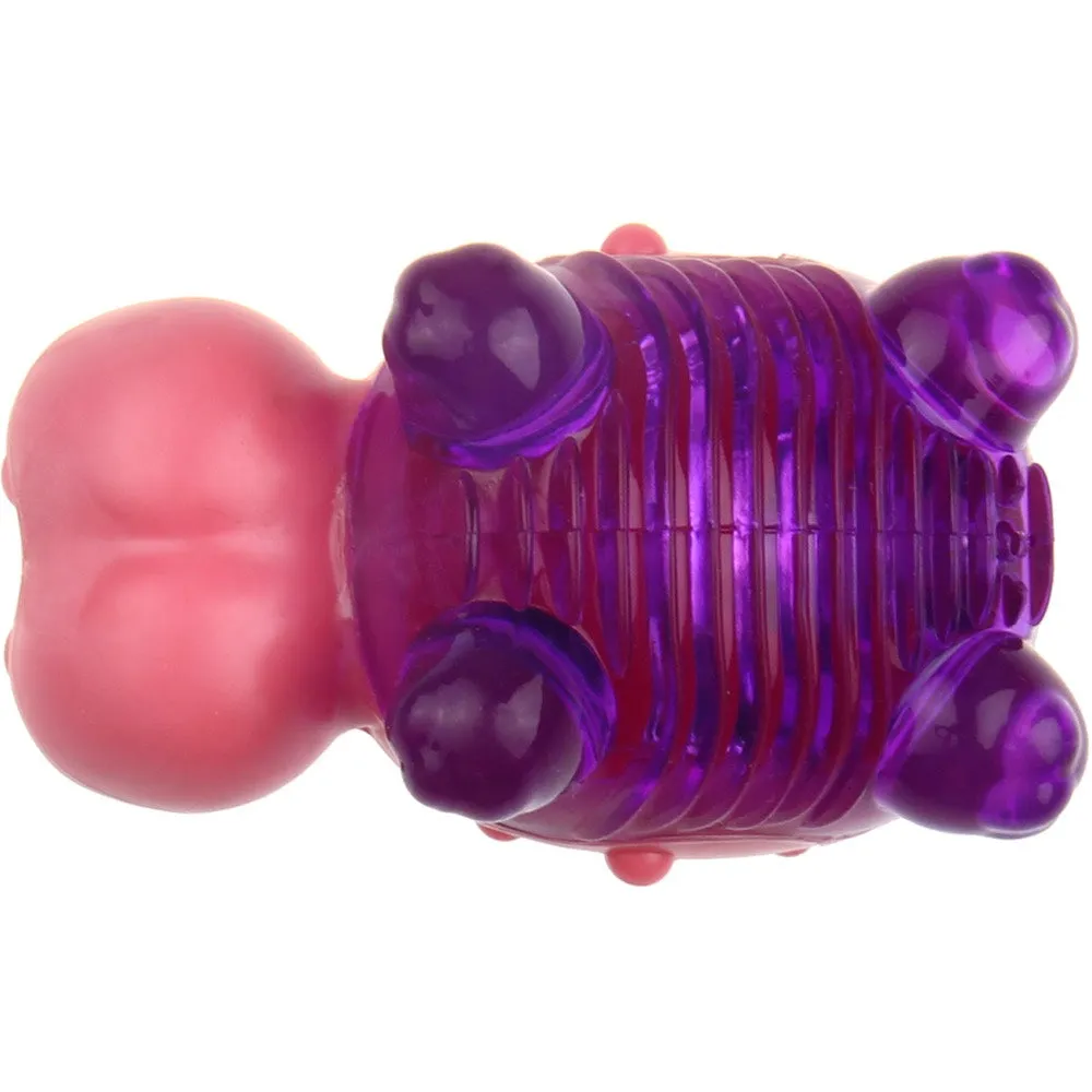 GiGwi Suppa Puppa Hippo TPR Dog Toy (Pink/Clear Purple)