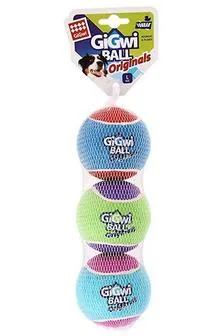 GiGwi Tennis Ball 3pcs with Different Colour in 1 pack Dog Fetch Balls