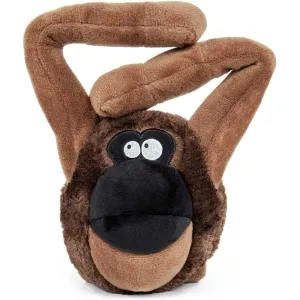 GoDog Action Plush Ape with Chew Guard Technology Animated Squeaker Dog Toy