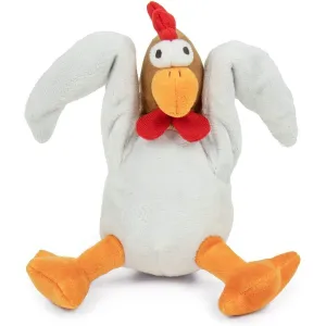 GoDog Action Plush Chicken with Chew Guard Technology Animated Squeaker Dog Toy