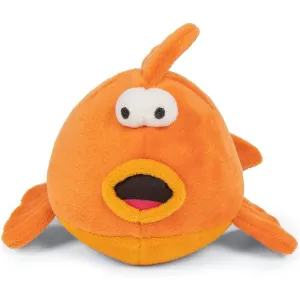 GoDog Action Plush Gold Fish with Chew Guard Technology Animated Squeaker Dog Toy