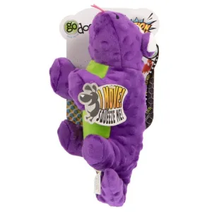 GoDog Action Plush Lizard with Chew Guard Technology Animated Squeaker Dog Toy