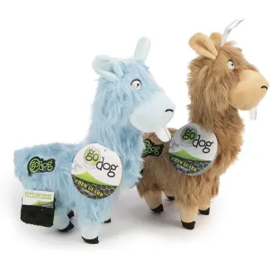 GoDog Buck Tooth Llama  with Chew Guard Technology Durable Plush Dog Toy
