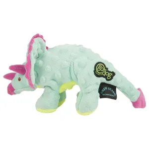 GoDog Dinos   Frills with Chew Guard Technology Durable Plush Squeaker Dog Toy
