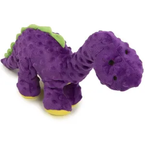 GoDog Dinos  Spike with Chew Guard Technology Durable  Blue Plush Squeaker Dog Toy