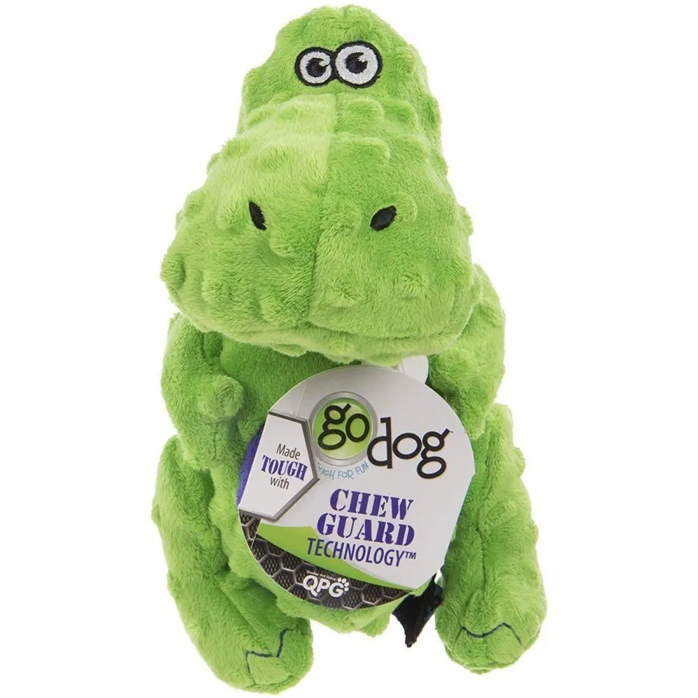 GoDog Dinos   T-Rex with Chew Guard Technology Durable Plush Squeaker Dog Toy