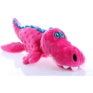 GoDog Gators with Chew Guard Technology Durable Plush Squeaker Dog Toy