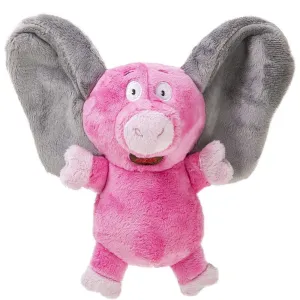 GoDog Silent Squeak Flips Pig Elephant with Chew Guard Technology Durable Plush Large Dog Toy