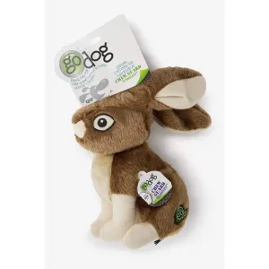 GoDog Wildlife Rabbit with Chew Guard Technology Durable Plush Squeaker Dog Toy