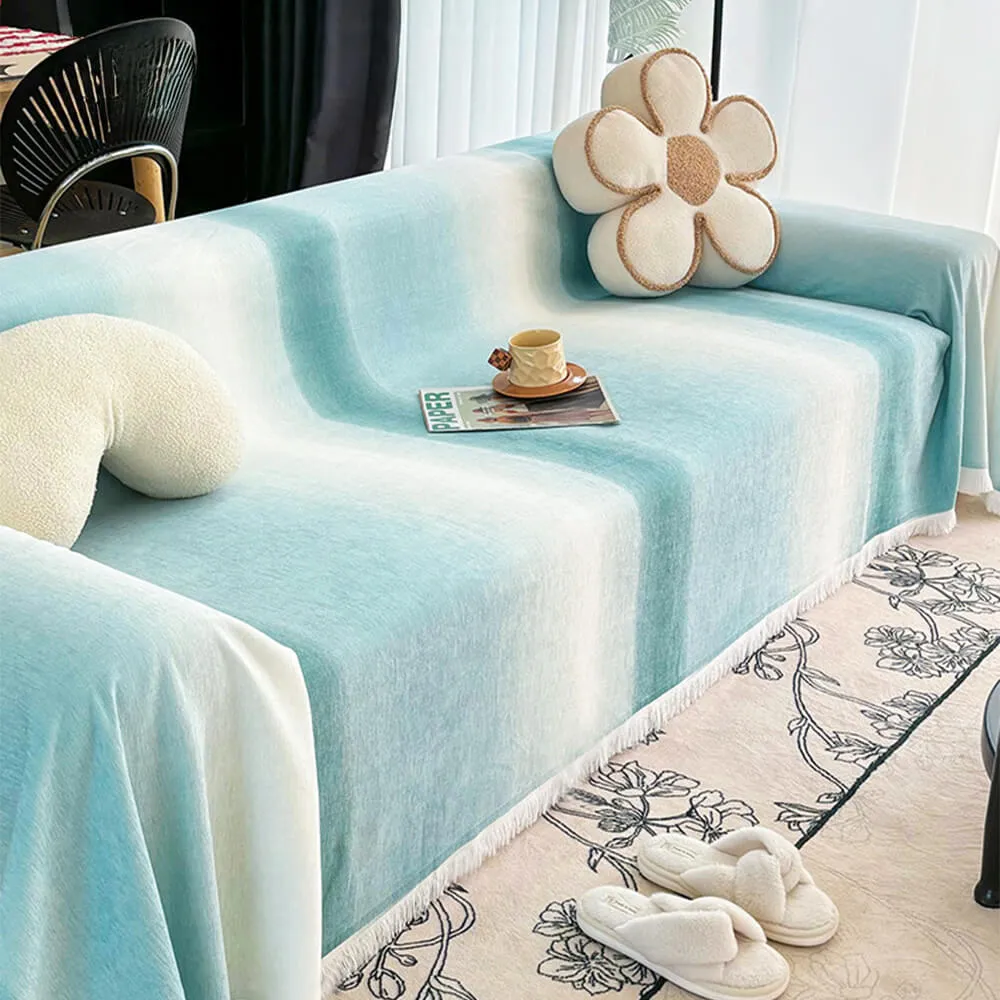 Gradient Chenille Water-resistant Anti-Stain Couch Cover