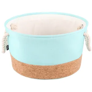 Guava Cork & Poly basket round L - 45x45x25cm green