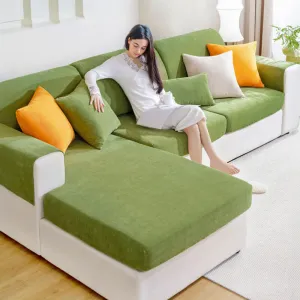 Herringbone Chenille Elastic Full Coverage Anti-Slip Magic Couch Cover