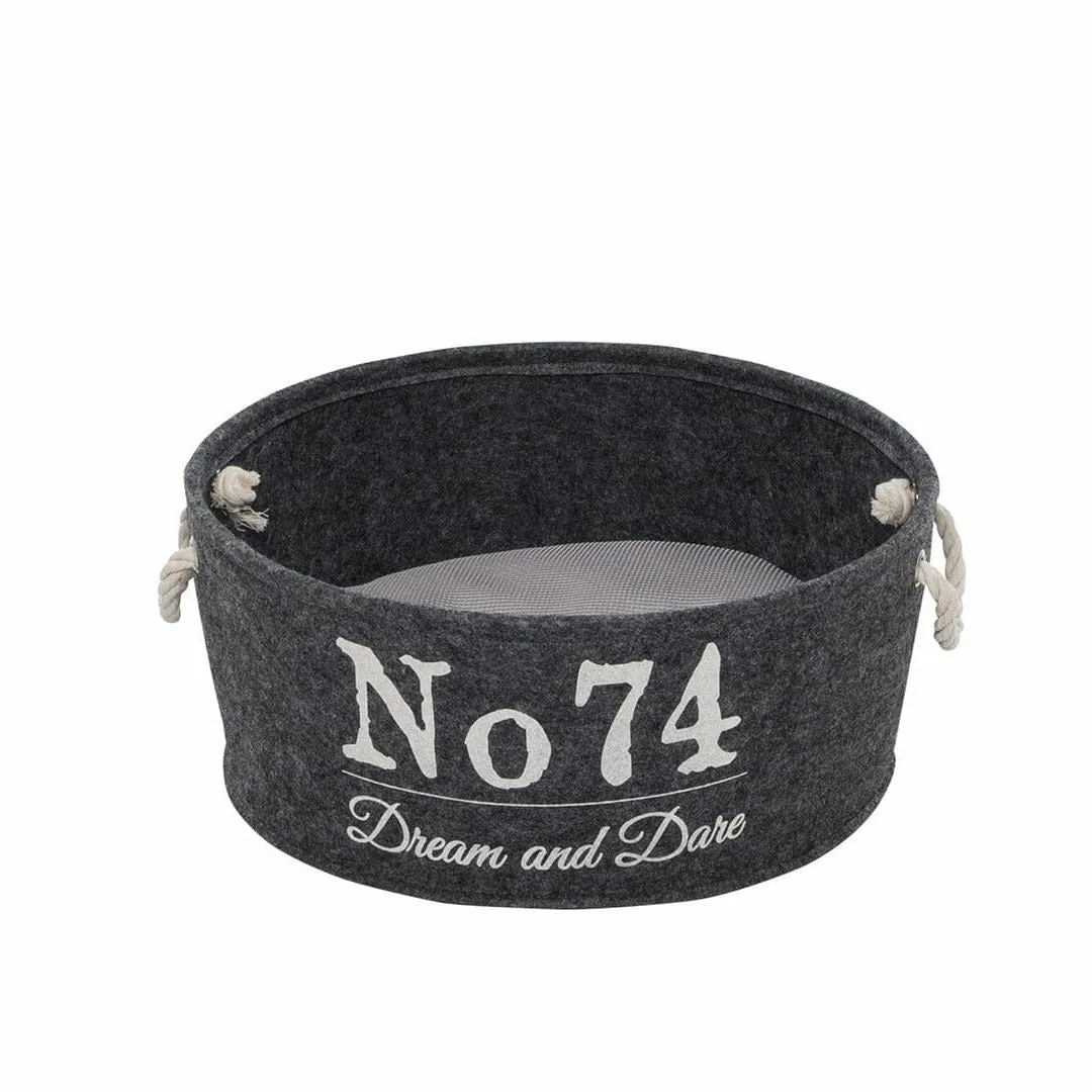 HOMECOLLECTION FELT VAT L - 44x44x19cm grey