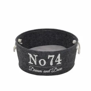 HOMECOLLECTION FELT VAT L - 44x44x19cm grey