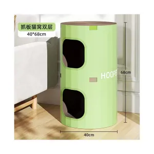 Hoopet Round Scratching Pad Litter Green - Double Layer
