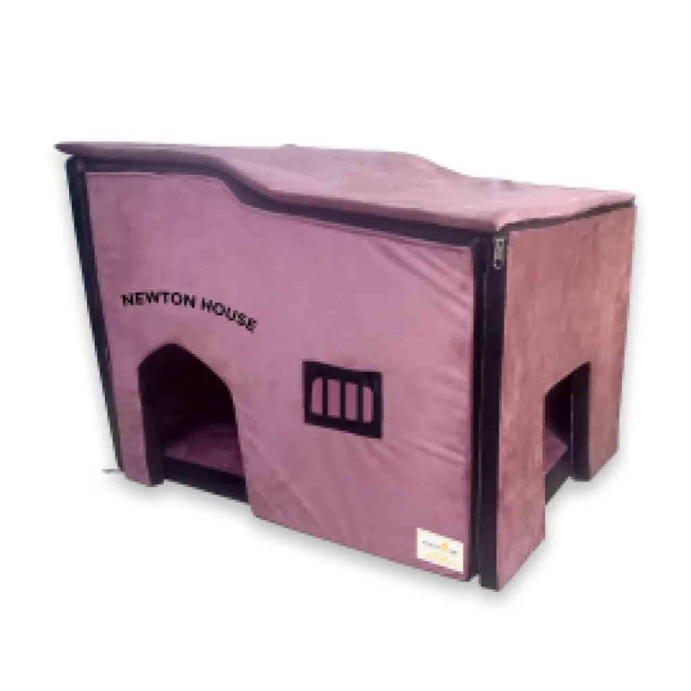 House of Furry Newton Premium Soft Turkish Velvet Hut House for Cats (Bricks)