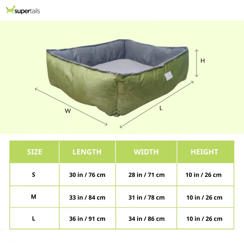 House of Furry Turkish Velvet Bolster Pet Bed Simba (Multicolor)