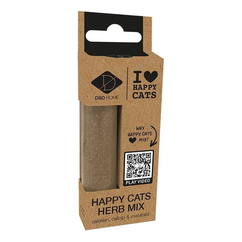 I LOVE HAPPY CATS HERB MIX REFILLABLE 2 TUBES 2st - 1,5x1,5x10cm