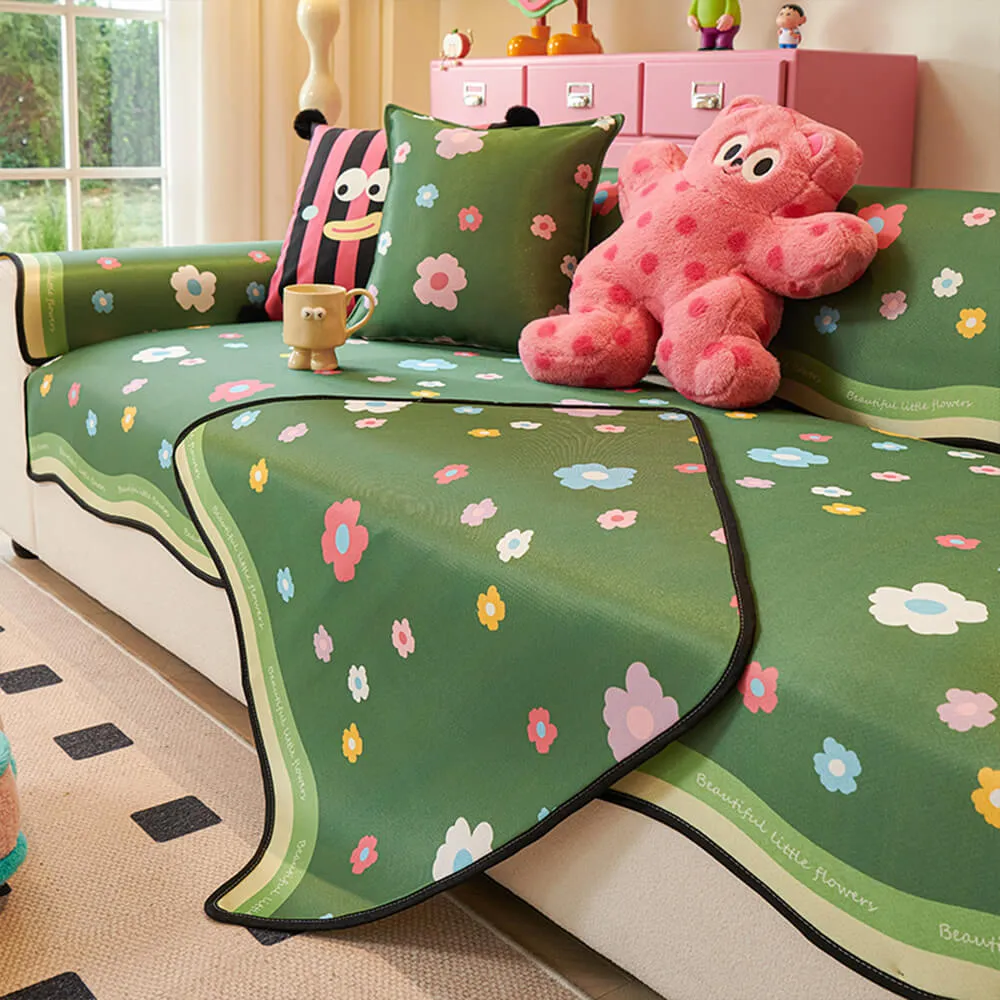 Ice Silk Anti-Scratch Dopamine Pattern Couch Cover