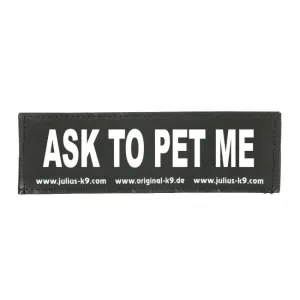 Julius K9 Ask To Pet Me Patch - Small