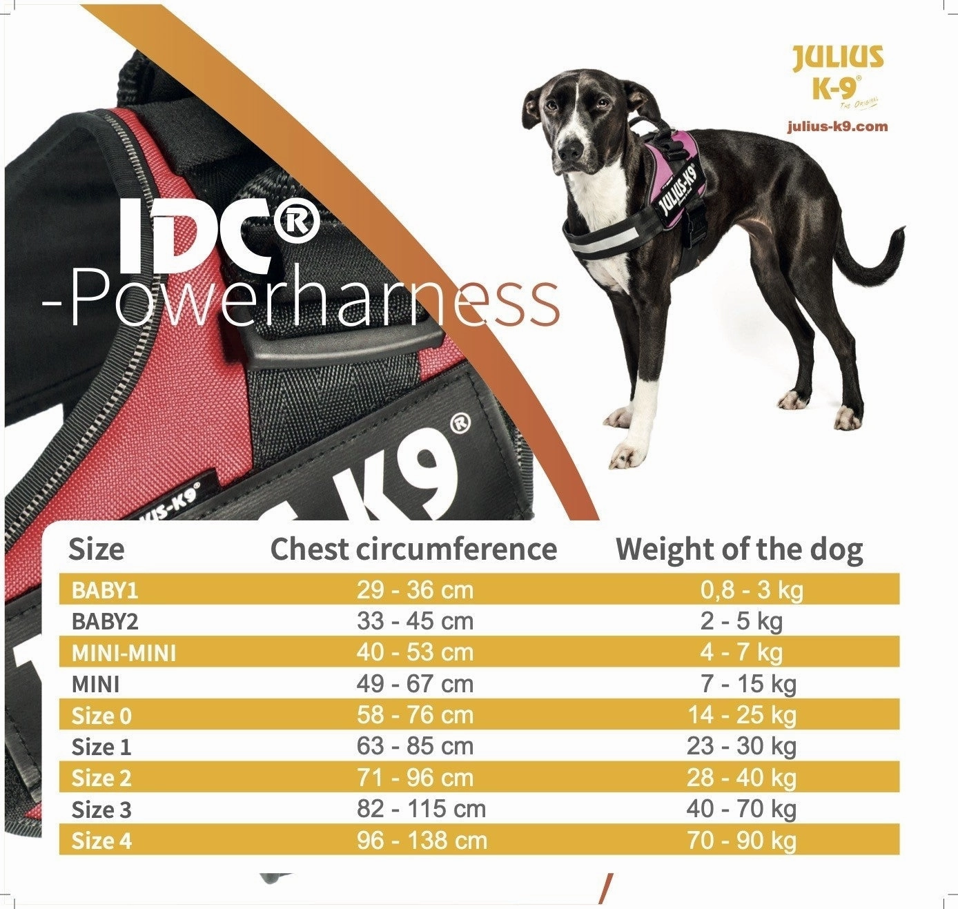 Julius-K9 Idc Powair Harness - Blue / Size Large