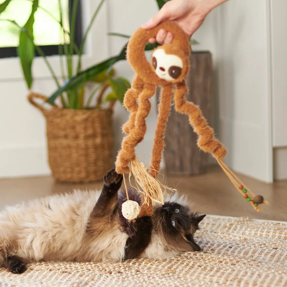 Kazoo Long Legged Sloth Cat Toy