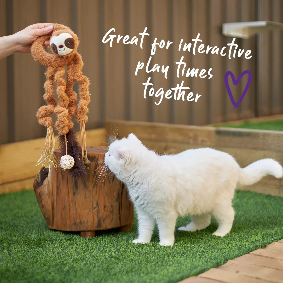 Kazoo Long Legged Sloth Cat Toy