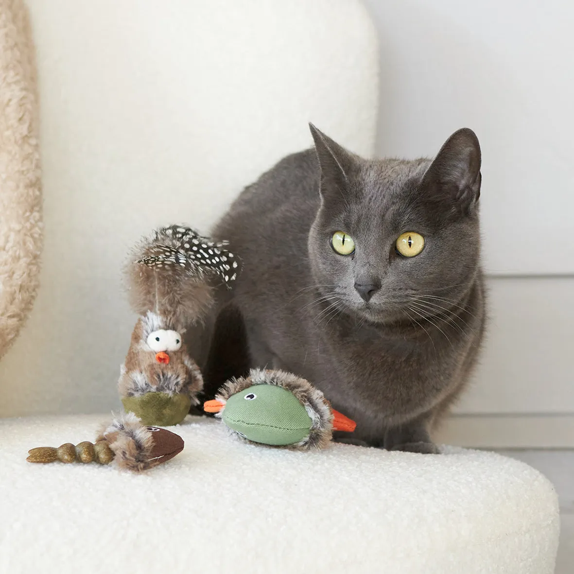Kazoo Wobble Bird Cat Toy