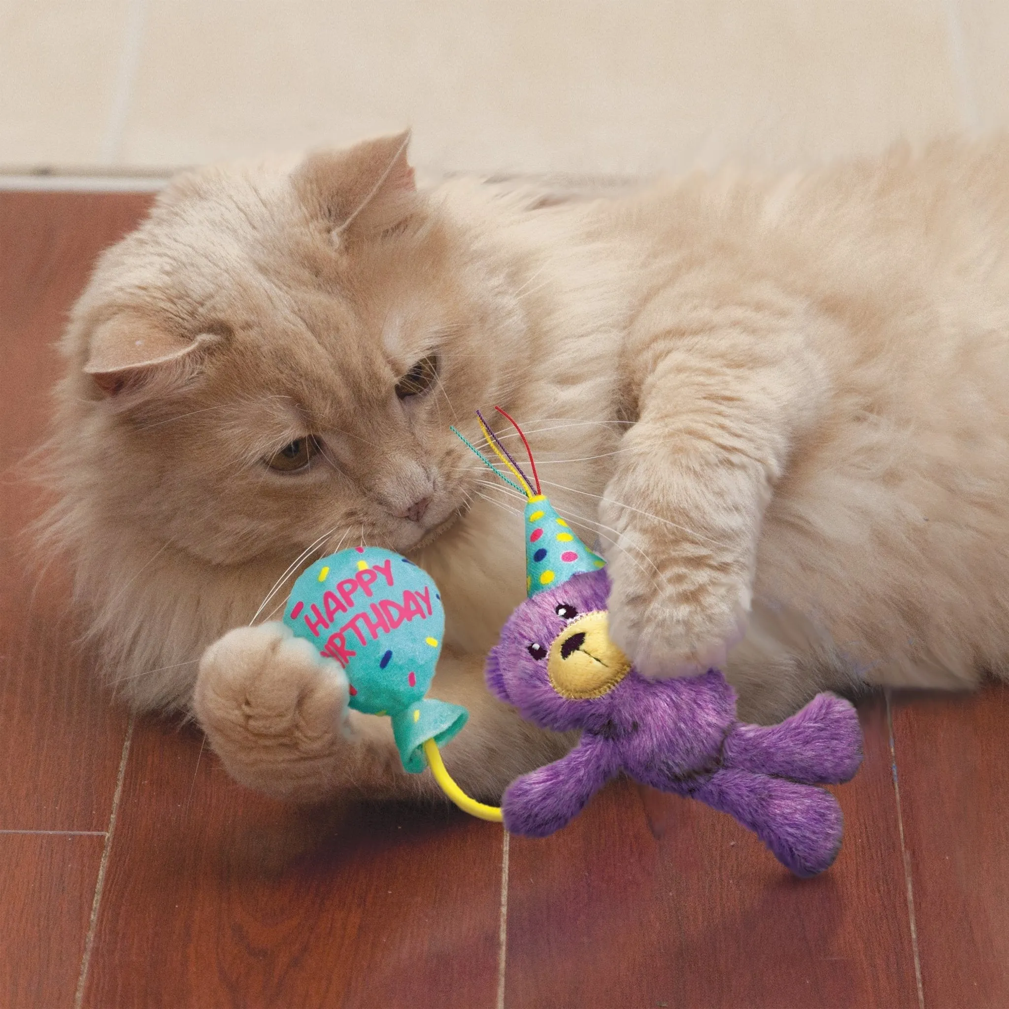 Kong Cat Occasions Birthday Teddy Cat Toy