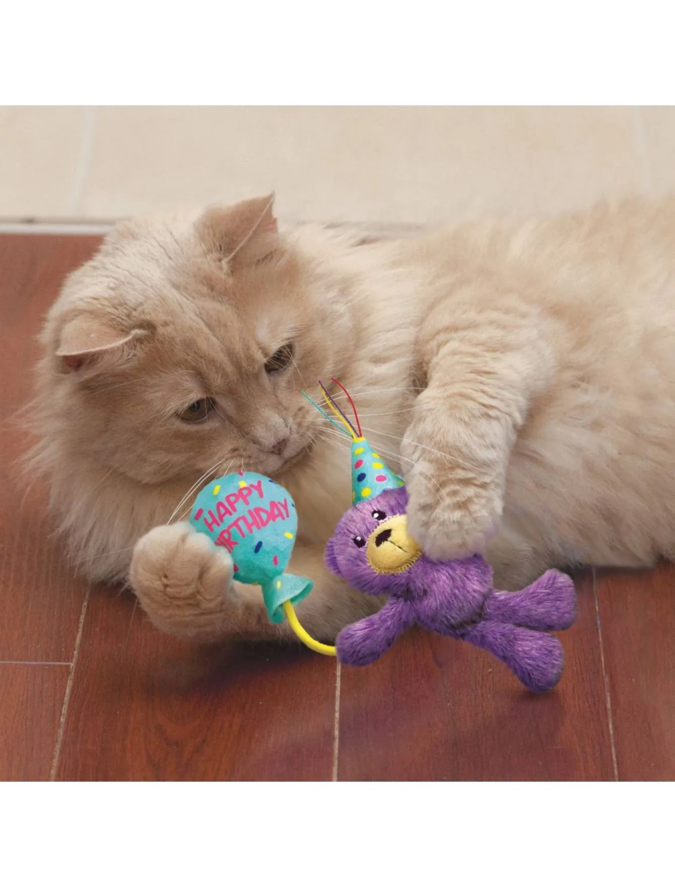 Kong Cat Occasions Birthday Teddy Cat Toy