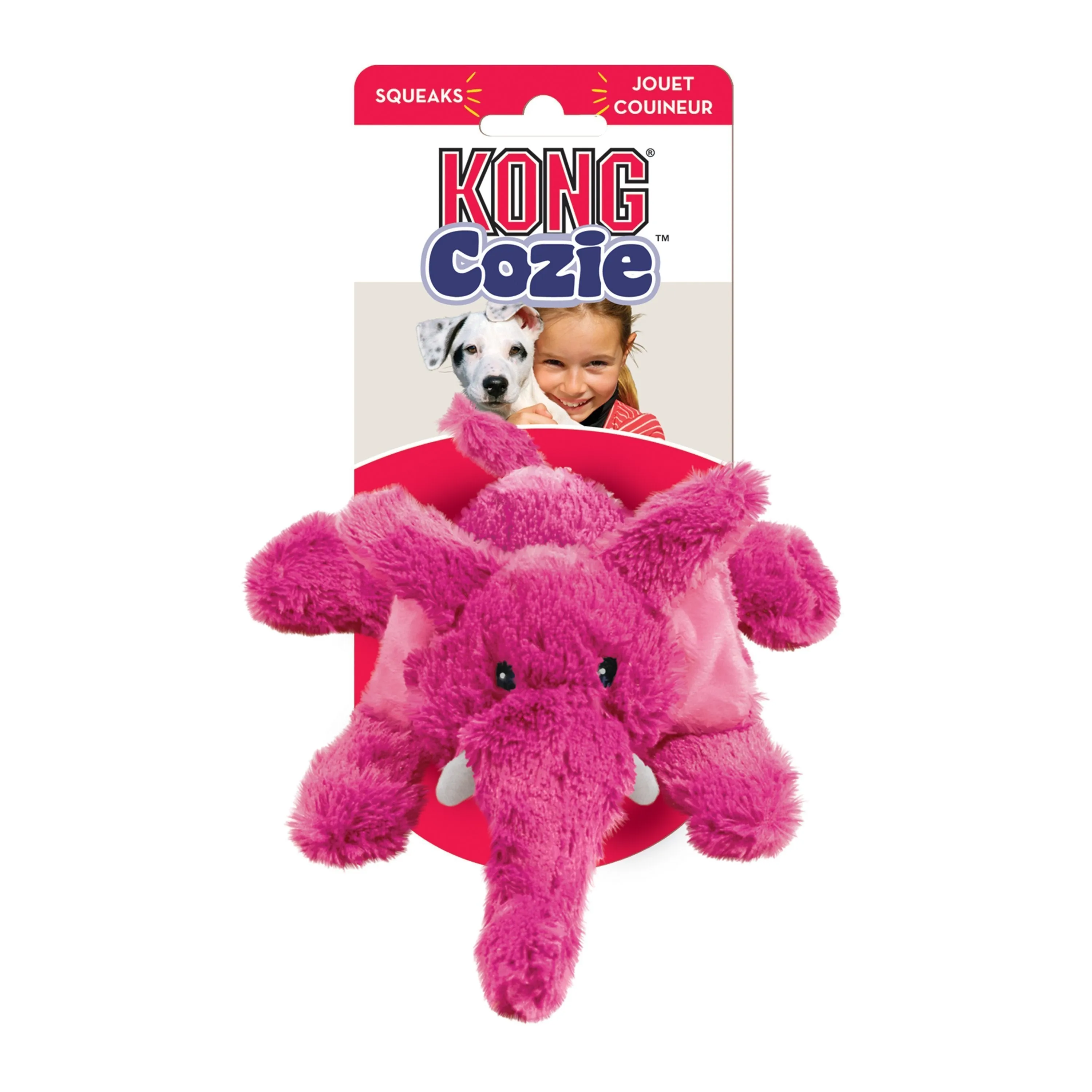 KONG Cozie Elmer Elephant Small Dog Toy
