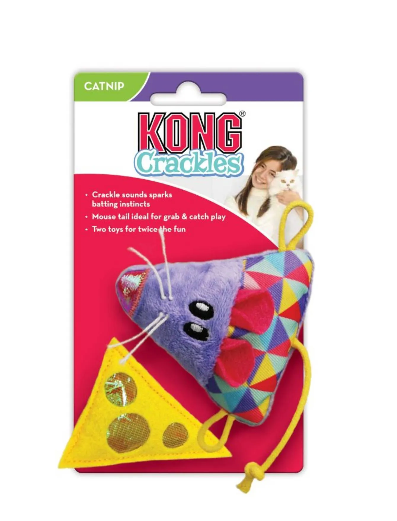Kong Crackles Mouse Cat Toy