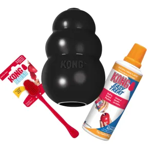 KONG Extreme King Extra Extra Large Dog Toy Easy Treat and Cleaning Brush Bundle