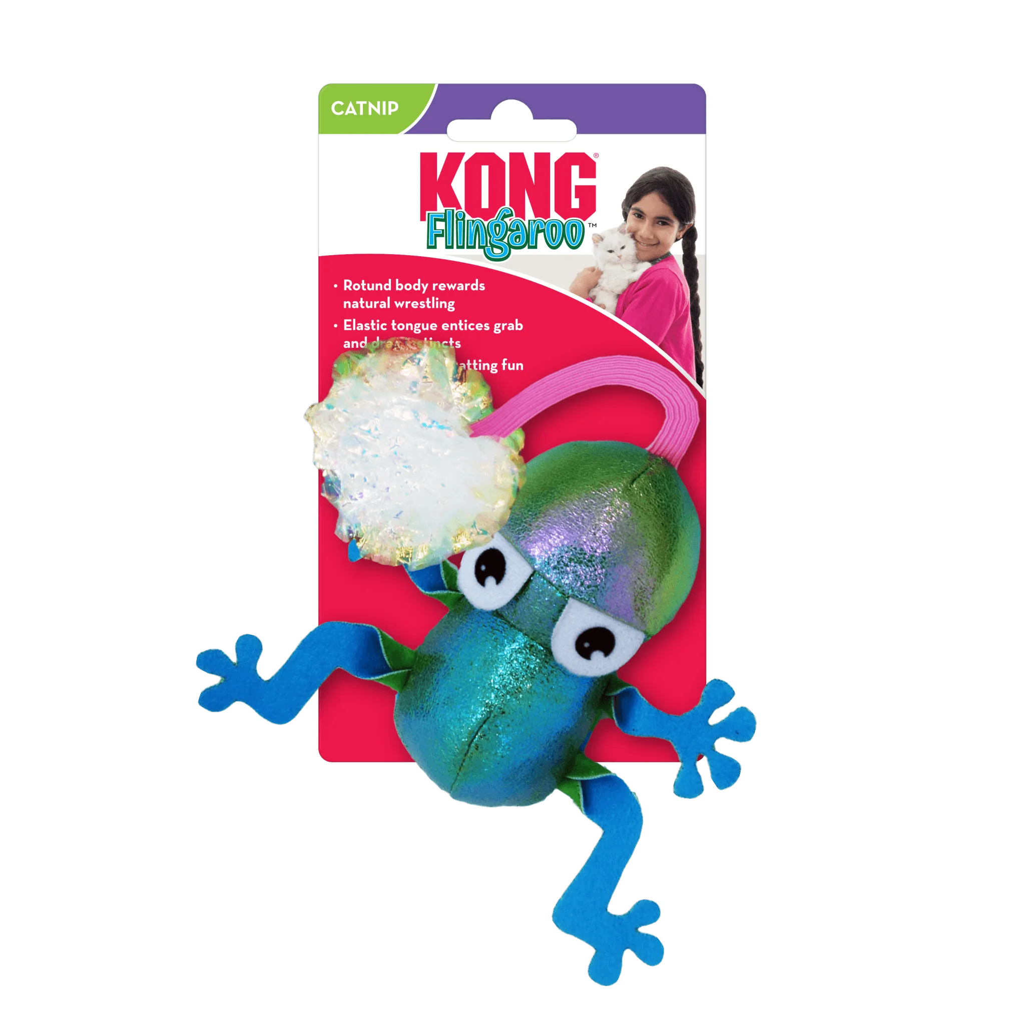 Kong Flingaroo Frog Cat Toy