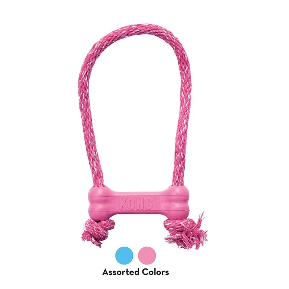 Kong Goodie Bone with Rope Puppy Toy (Assorted Color) - XS