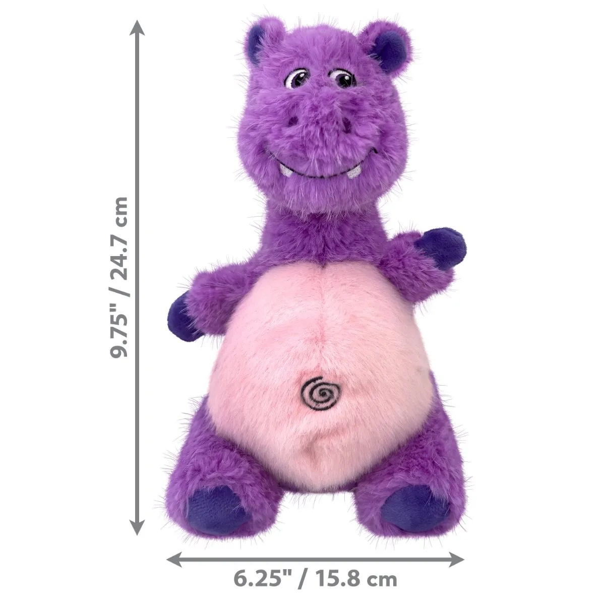 Kong Knots Belly Hippo Squeaker Dog Toy