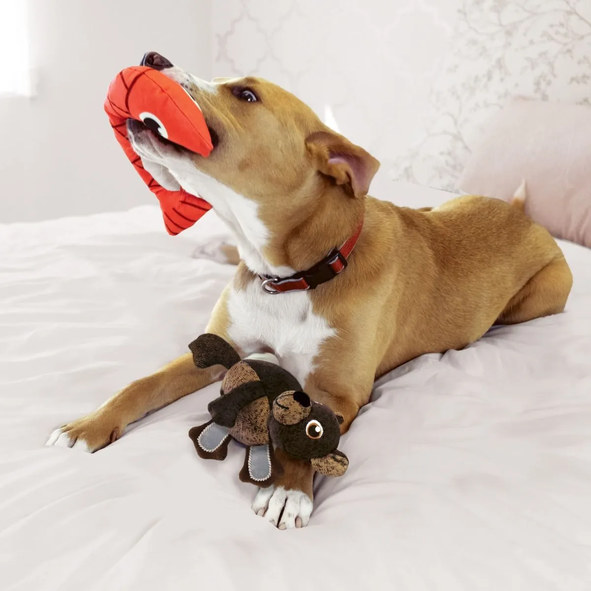 Kong Pull-A-Partz Pals Bear Squeaker Dog Toy