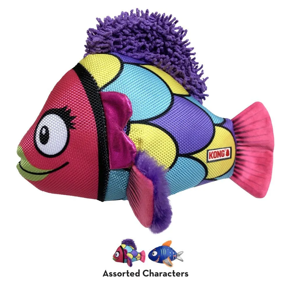 Kong Reefz Assorted Fish Dog Toy Large