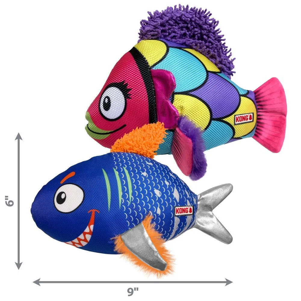 Kong Reefz Assorted Fish Dog Toy Large