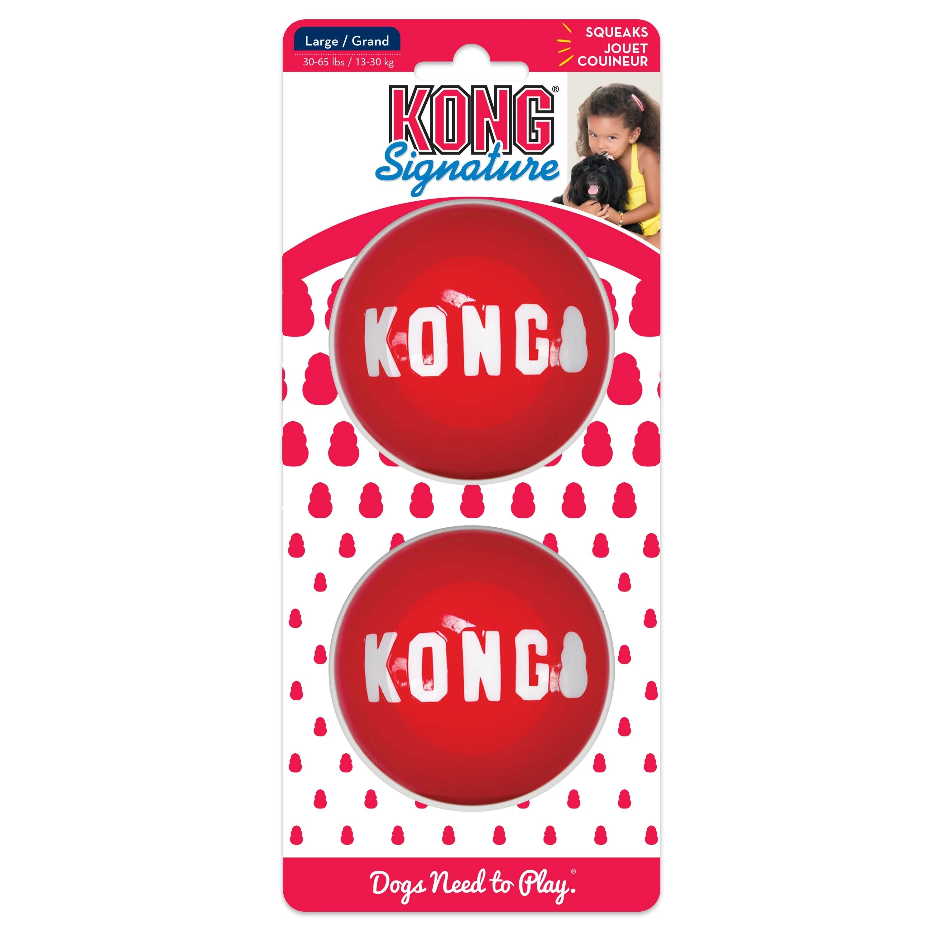 KONG Signature Balls 2 Pack Large Dog Toy ($)($)