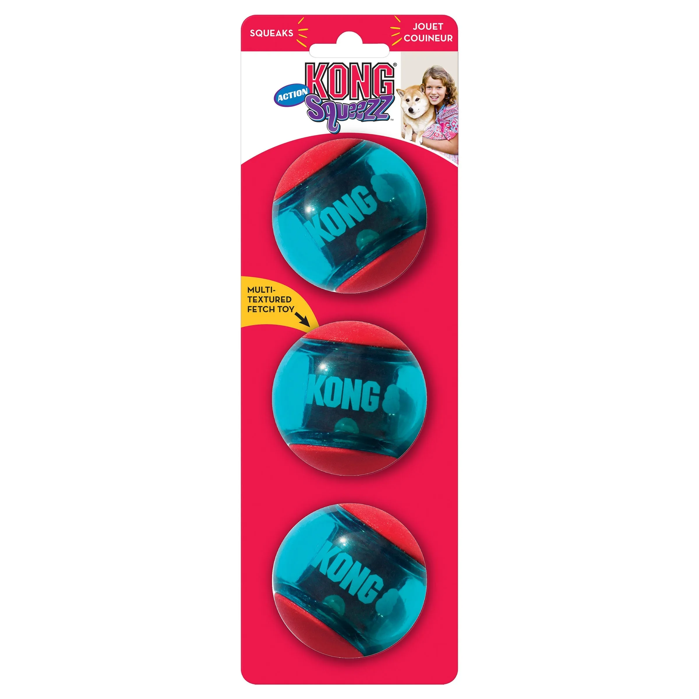 KONG Squeezz Action Red Medium Dog Toy ($)($)
