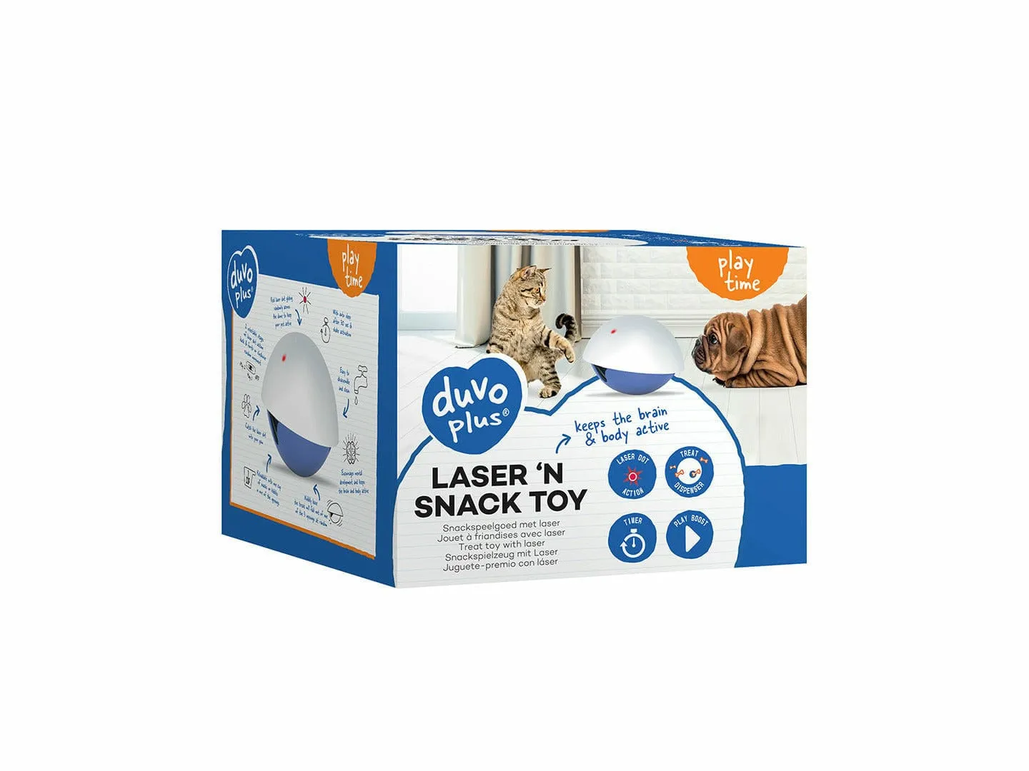 LASER `N SNACK TOY 19x19x15cm white/blue