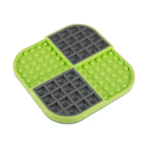 LickiMat Slomo Slow Feeder Mat for Dogs Green