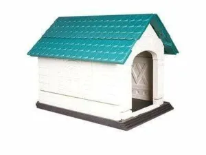 LOFT DOG HOUSE L WHITE & GREEN