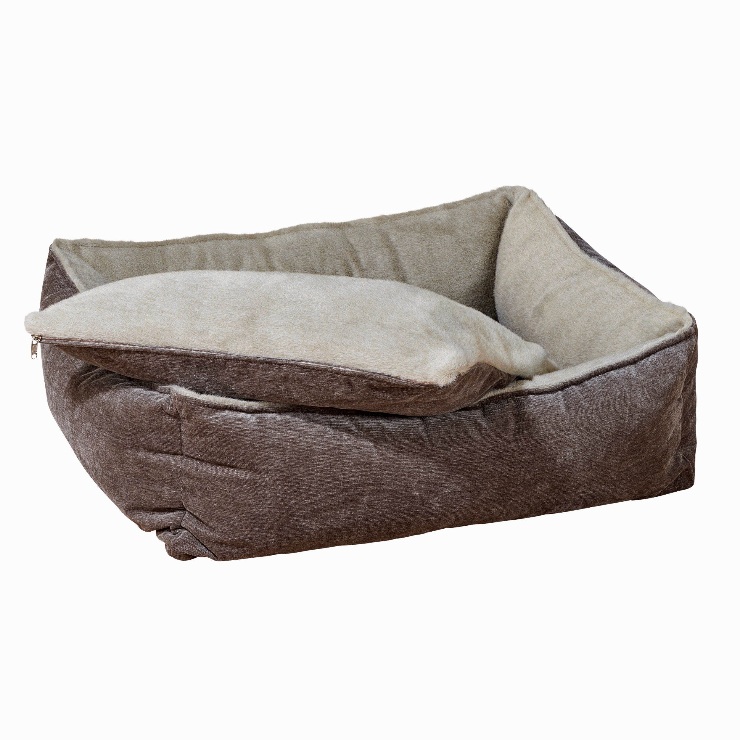 Lounge Bed | Fawn Sheepskin Faux Fur